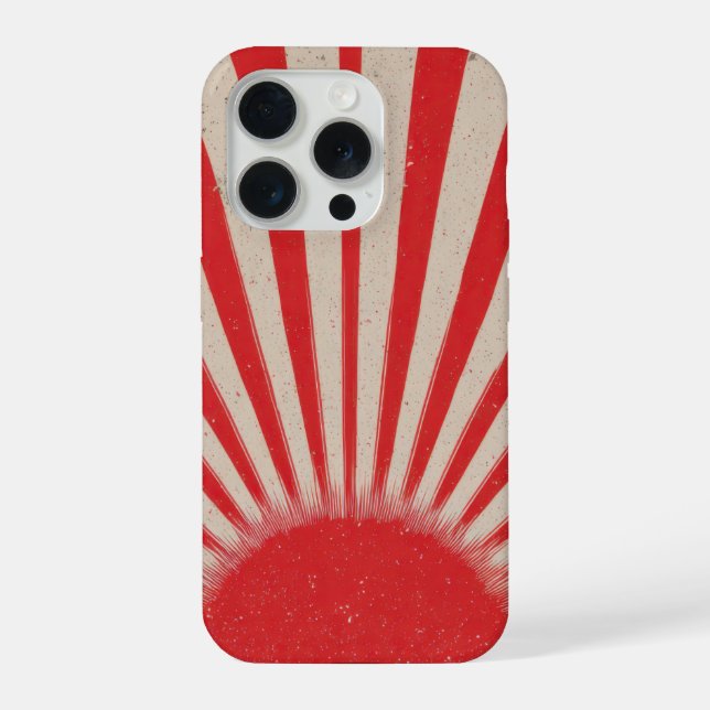 Rising Sun Background – Retro Vintage Rays iPhone Case (Back)
