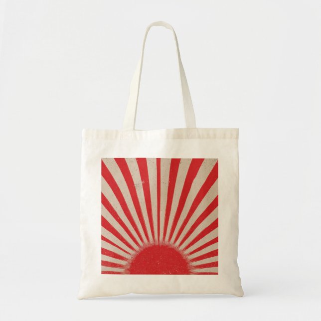 Rising Sun Background – Retro Vintage Rays Tote Bag (Front)