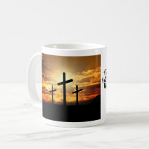 Rising Sun Crucifix Mug