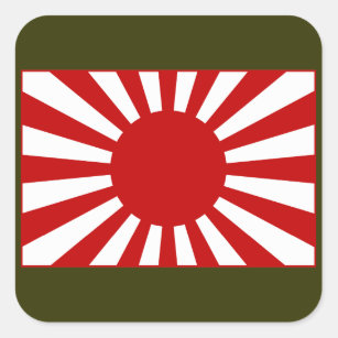 Rising Sun Flag 3 Square Sticker