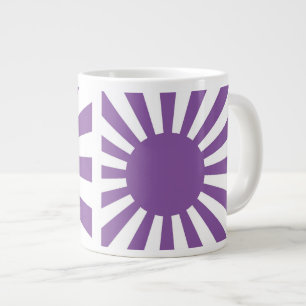 Rising sun flag large coffee mug