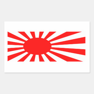 Rising Sun Flag of Japan Rectangular Sticker