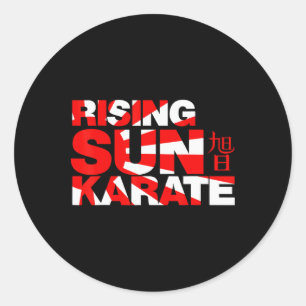 Rising Sun Karate Sunburst Classic Round Sticker