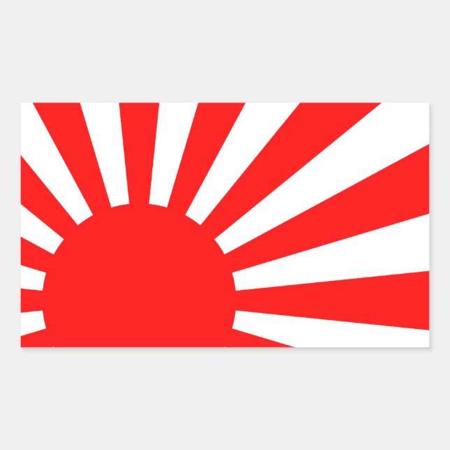 Rising Sun Rectangular Sticker (Front)