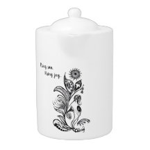 Rising Sun, Rising Joy Floral Mandala Teapot