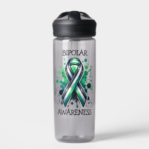 Rising through the highs and lows Bipolar Aware Water Bottle