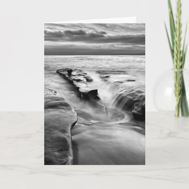 Rising Tide At The Beach Card (Front)