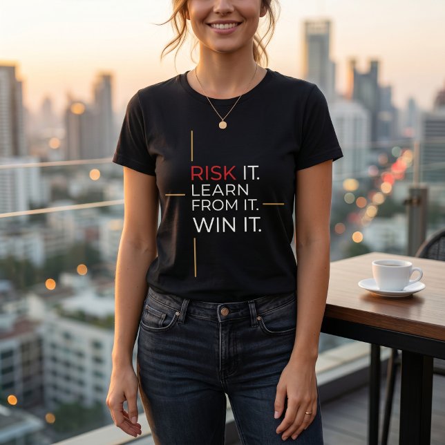 Risk It. Learn From It. Win It - Motivational Quot Tri-Blend Shirt (Creator Uploaded)