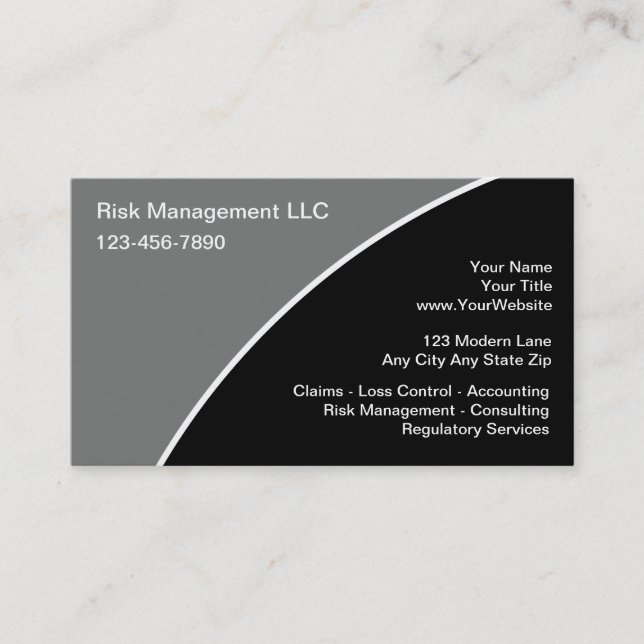 Risk Management Business Cards (Front)
