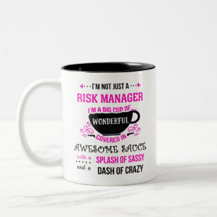 Risk Manager Wonderful Awesome Sassy  Two-Tone Coffee Mug