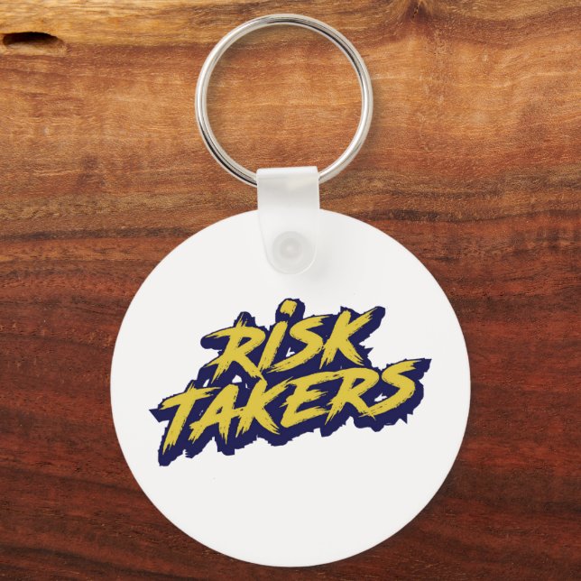 "Risk Takers" Graffiti Street Art Key Ring (Front)