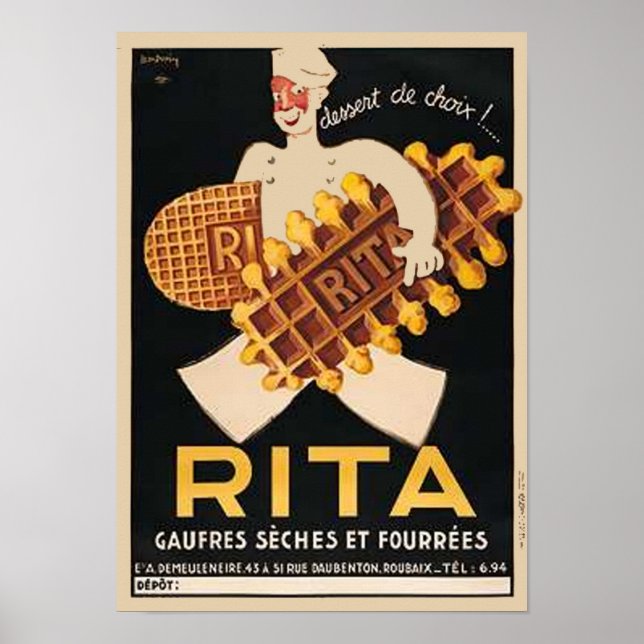 Rita Biscuits Vintage Ad Poster (Front)
