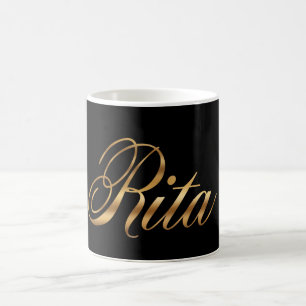 Rita gold Design Lettering Tasse Kaffeetasse Coffee Mug