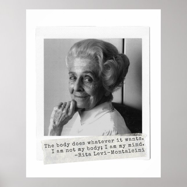 Rita Levi-Montalcini Quote Women in Science Poster (Front)