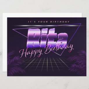 Rita Name First name pura retro card Birthday