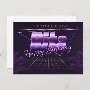 Rita Name First name purple postcard birthday