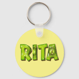 Rita Name Kiwi Design Keychain