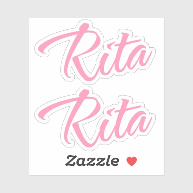 Rita name pink cursive x2 (Sheet)