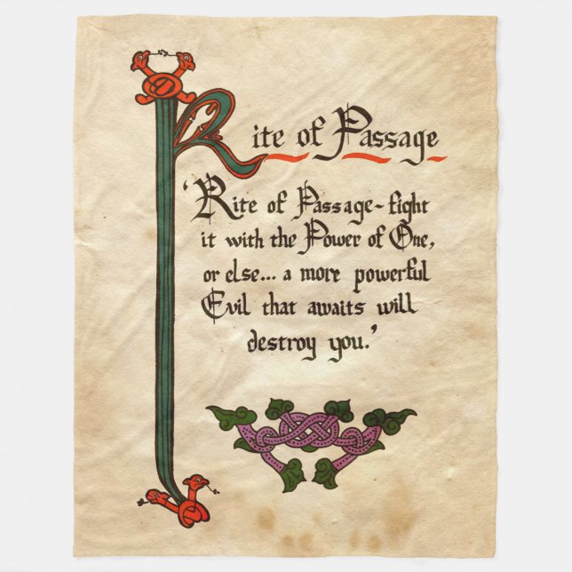 Rite Of Passage Fleece Blanket (Front)