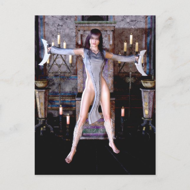 Ritual Of The Moon Goddess Gothic Fantasy Postcard (Front)