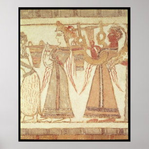 Ritual scene of worship poster