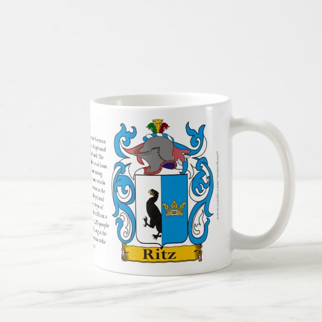 Ritz, the Origin, the Meaning and the Crest Coffee Mug (Right)