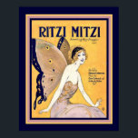 "Ritzi Mitzi" Art Deco Sheet Cover Print 16 x 20<br><div class="desc">Cute Art Deco Sheet Music Cover "Ritzi Mitzi" Available in other sizes.</div>