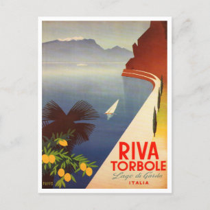 Riva Torbole, Lago de Garda Italy Vintage Travel Postcard