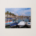 Riva waterfront, Split, Croatia Jigsaw Puzzle<br><div class="desc">Riva waterfront,  houses and Cathedral of Saint Domnius,  Dujam,  Duje,  bell tower in old town,  Split,  Croatia</div>