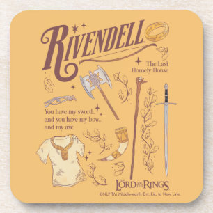 RIVENDELL™ Watercolor Collage Graphic Coaster