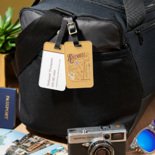 RIVENDELL™ Watercolor Collage Graphic Luggage Tag
