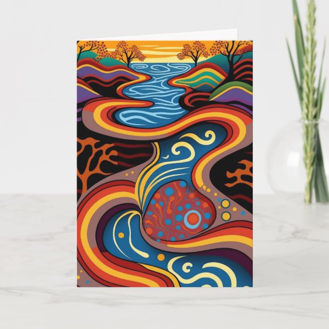 River, Aboriginal, dreamtime. Card (Front)