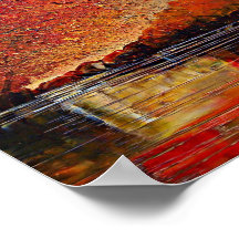 River, abstract painting.