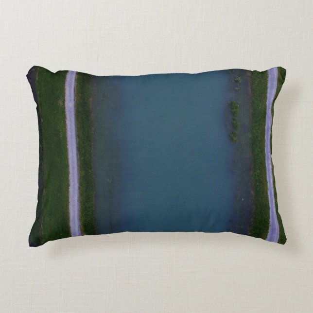 River along the road decorative cushion (Front)
