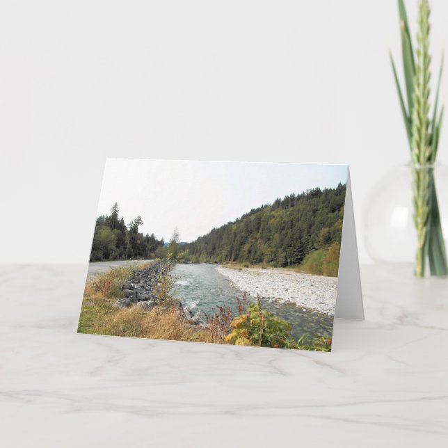 River and Evergreens Thank You Card (Front)