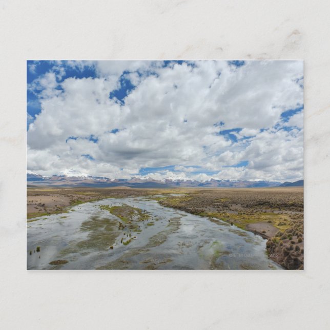 River and mountains, Bolivia. Postcard (Front)