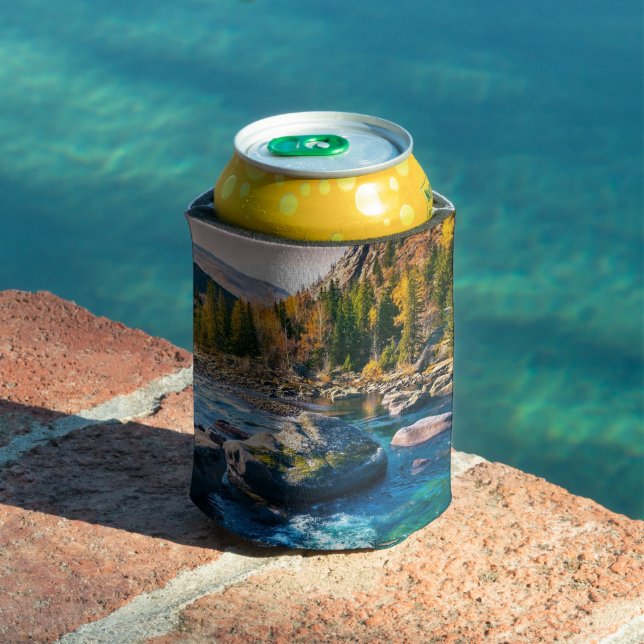 River and Mountains Scenic Photo Can Cooler (In Situ Pool)