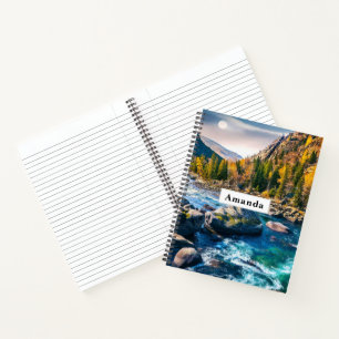River and Mountains Scenic Photo Notebook