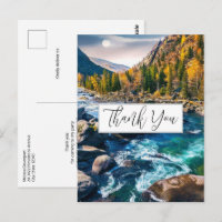 River and Mountains Scenic Photo Thank You