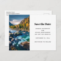 River and Mountains Scenic Photo Wedding