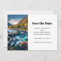River and Mountains Scenic Photo Wedding