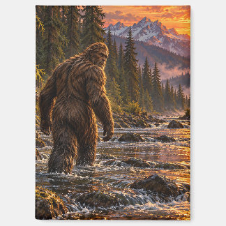 River at Dusk Bigfoot Magnet