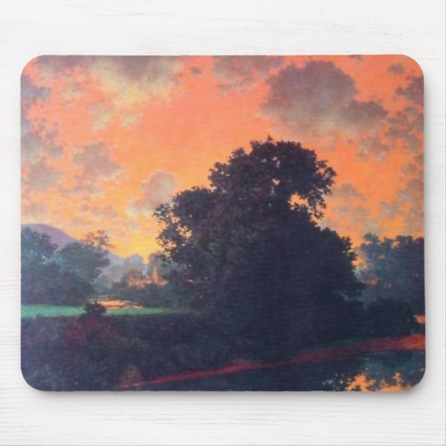 River At Scutney By Maxfield Parrish Mouse Pad (Front)