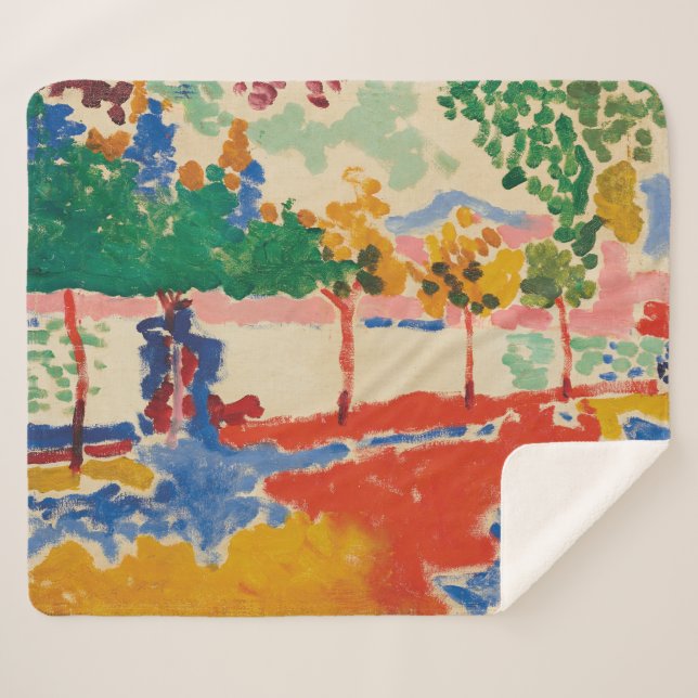 River Banks | Andre Derain | Sherpa Blanket (Front (Horizontal))