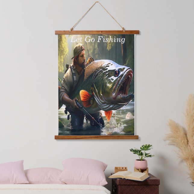 River Catch Digital Art Hanging Tapestry (Bedroom)