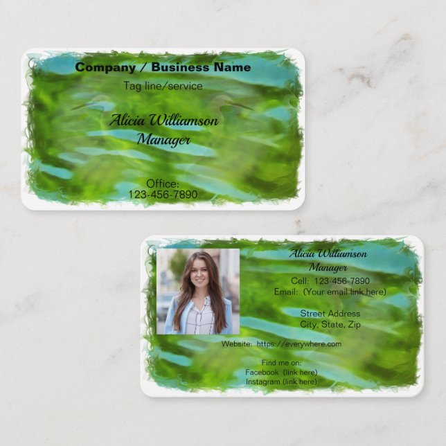 River Crane Reflections 0335 Business Card (Front/Back)