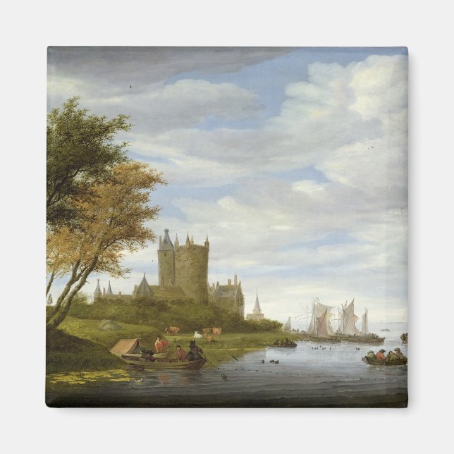 River Estuary with a castle Magnet (Front)