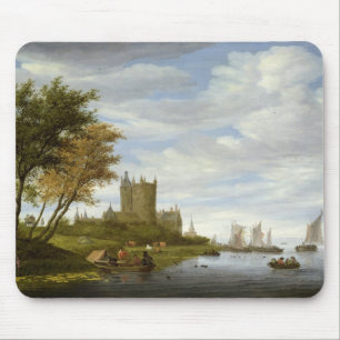 River Estuary with a castle Mouse Pad