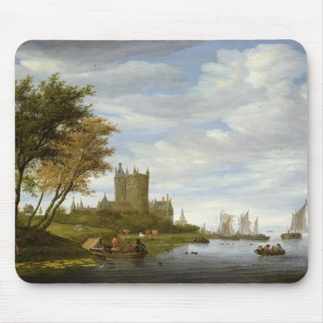 River Estuary with a castle Mouse Pad (Front)