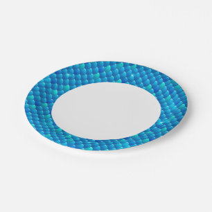river fish scales paper plate